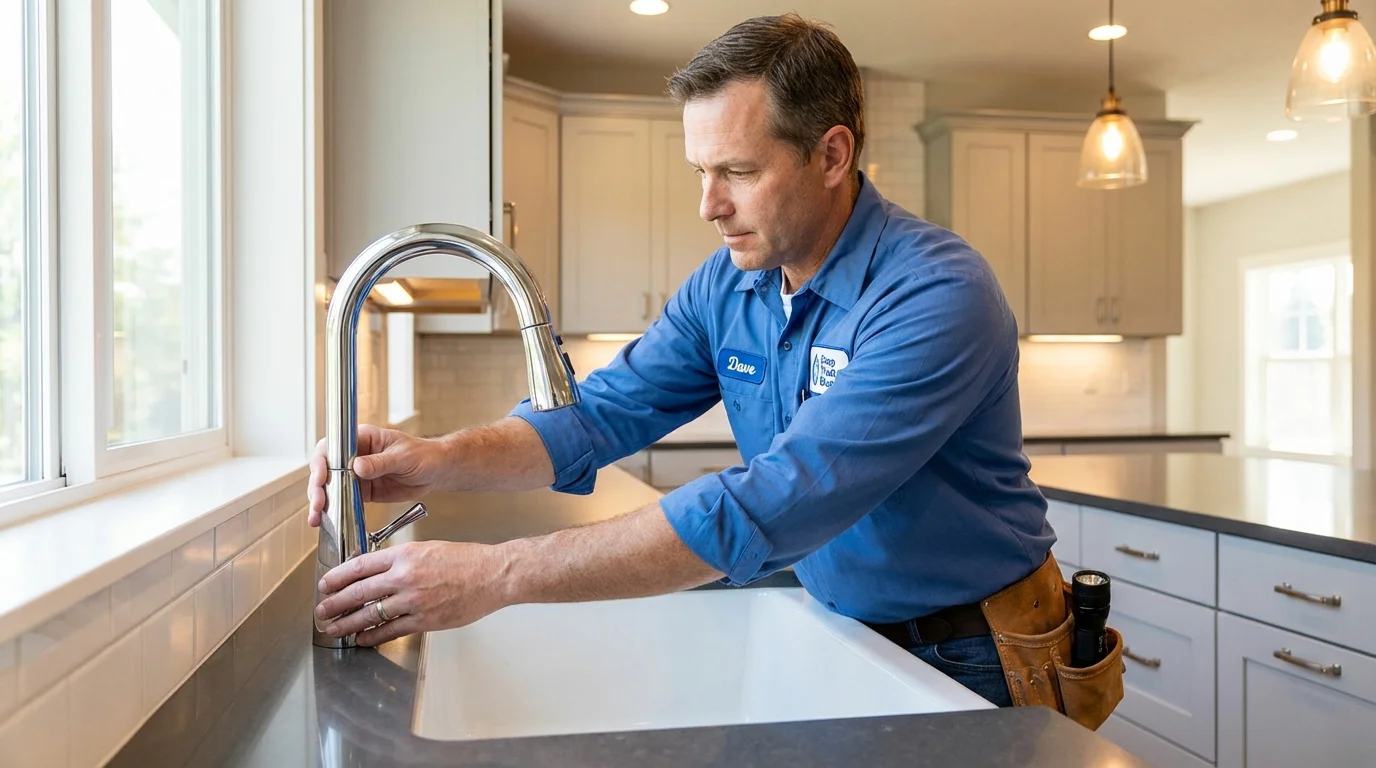 Kitchen faucet installation by Johns Plumbing LLC in Pana